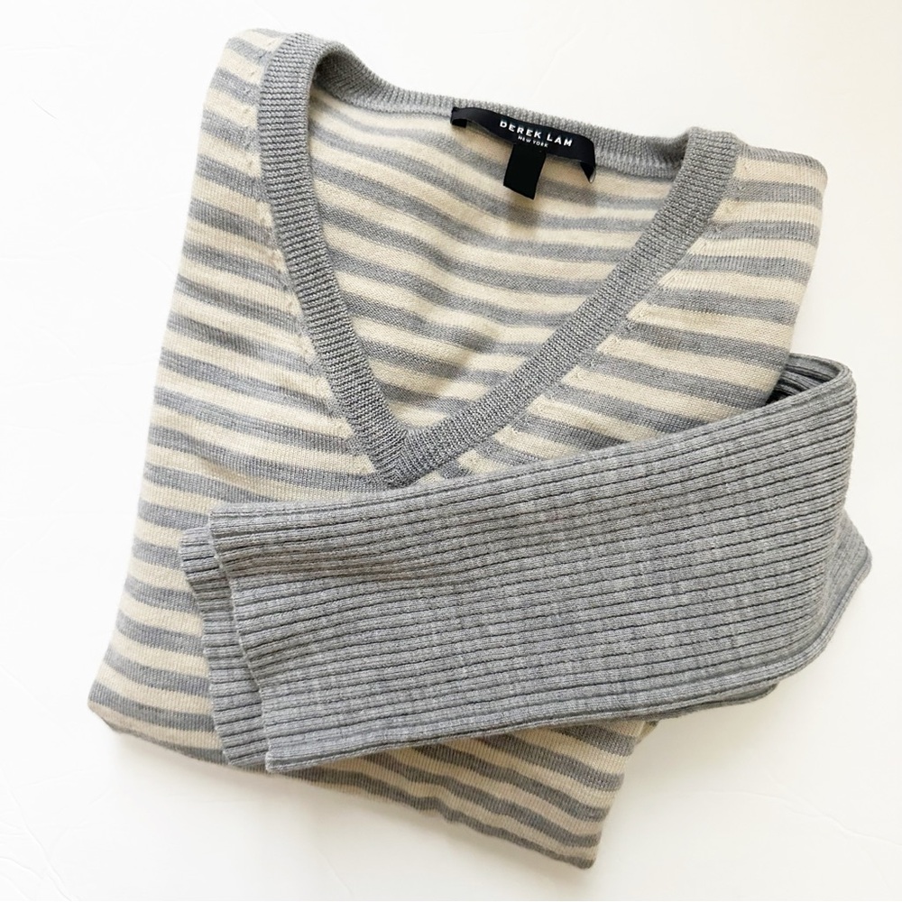 Derek Lam Striped Color Block Wool Sweater M